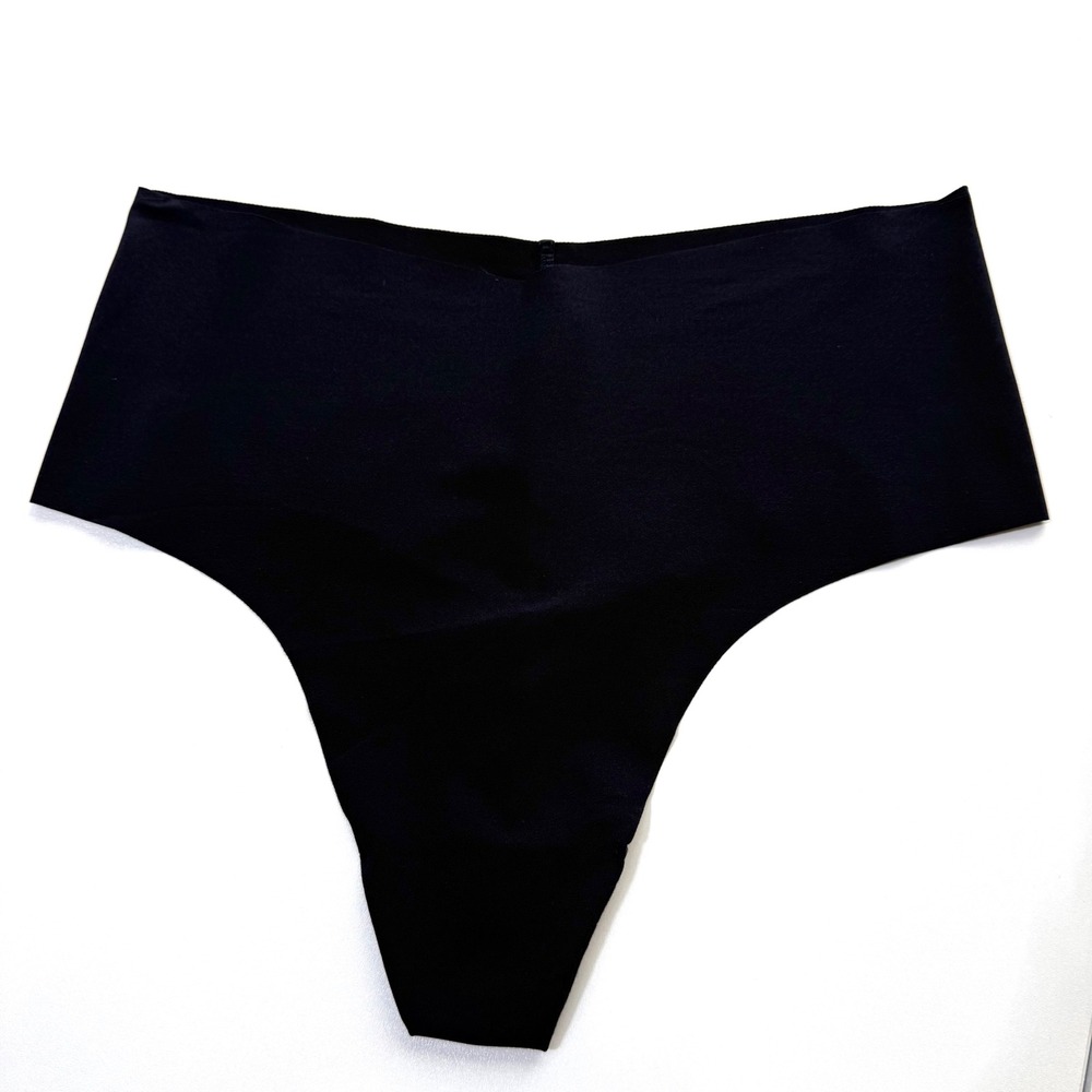Victoria's Secret Bare No Show Thong Black Large